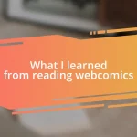 What I learned from reading webcomics